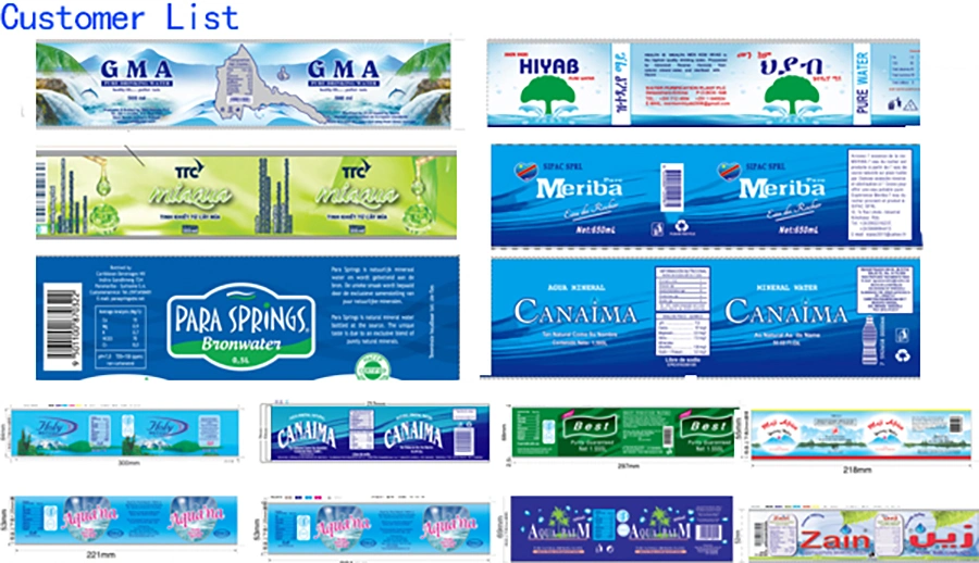 Wholesale Custom Design Printed OPP Shrink PVC Labels Plastic Water Bottle Packaging Stickers