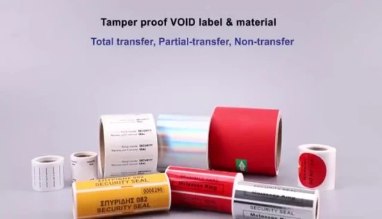OEM Total Transfer Package on Sell Brand Protection Void Tamper Proof Security Sticker