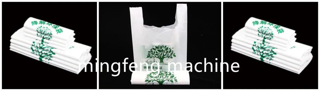 Made in China Double Lines High Speed Carry Handle Bag Vest Bag Fruit Bag Eco-Friendly Plastic Bag Making Machine Supplier