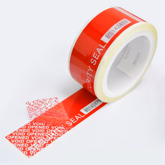 High Residue Security Tape Customized Adhesive Tamper Evident Proof Packaging Sticker